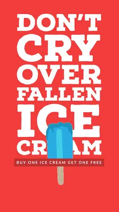 Red, White and Blue Bogo Ice Cream Ad Instagram Story Bogo