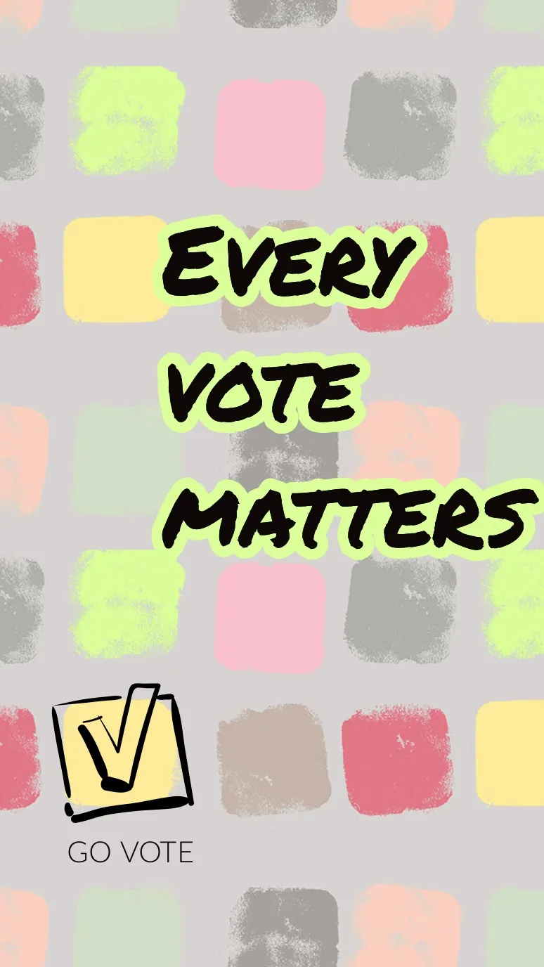 Pastel Colored Every Vote Matters Election Participation Instagram Story
