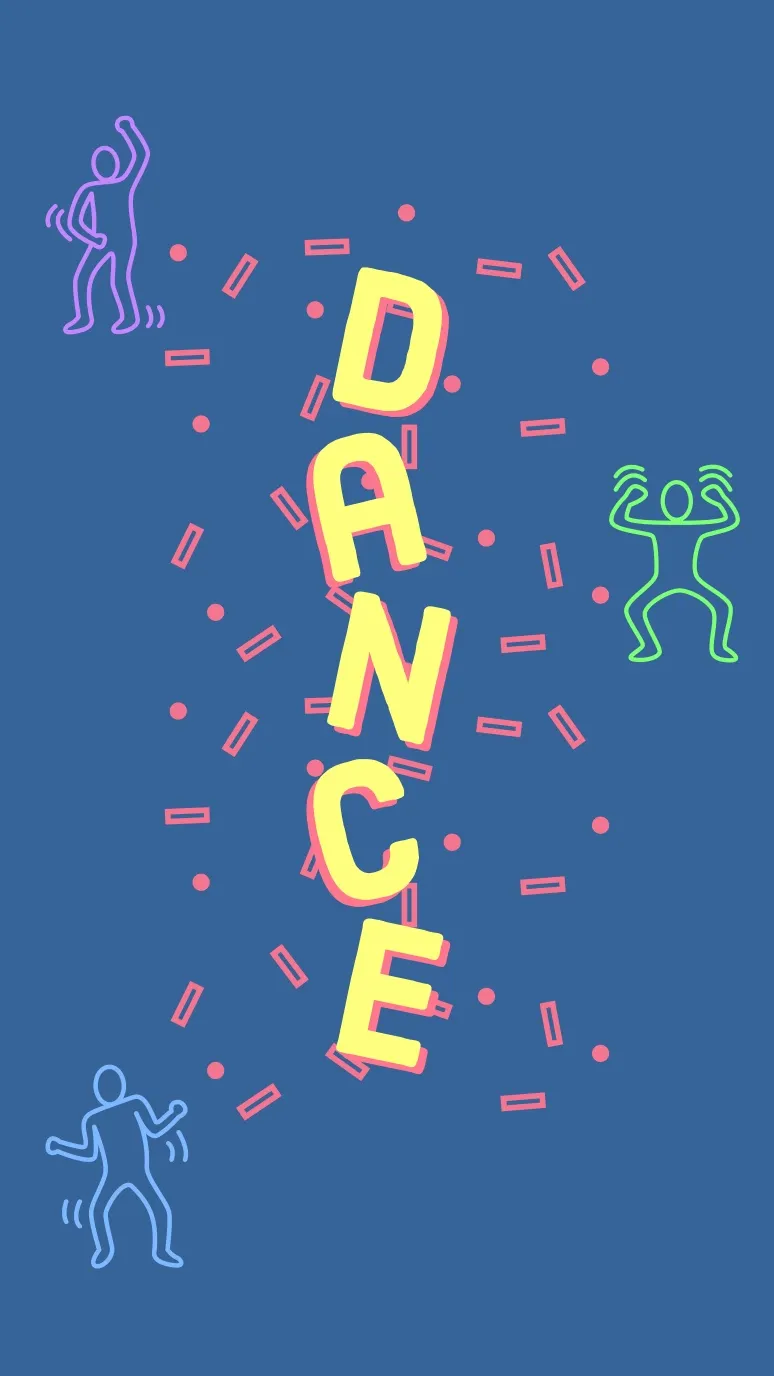 Blue and Yellow Dance Wallpaper