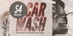 Black and White Car Wash Ad Flyer Car Wash