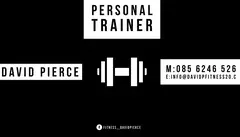 Black and White Personal Trainer Business Card Gym