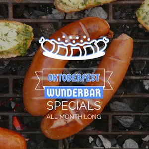 White With Sausages Instagram Graphic Oktoberfest Invitation