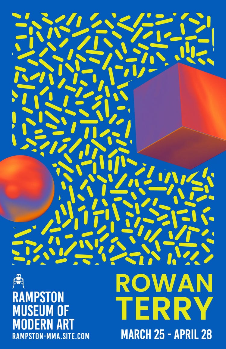 Red, Blue and Yellow Exhibition Poster