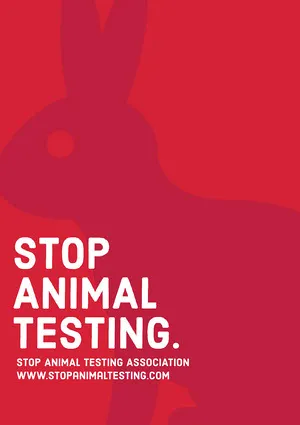 minimal stop animal testing A3 poster A3 Size Poster