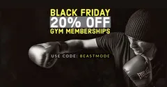 Black and White Black Friday Advertisement Gym
