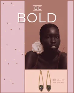 Pink With Portrait Of Black Woman Jewelery Promotion Jewelry