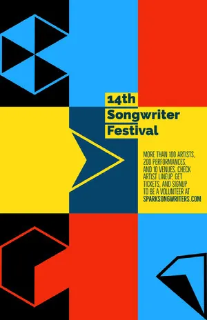 Multicolored Geometric Music Festival Flyer Music Festival Poster