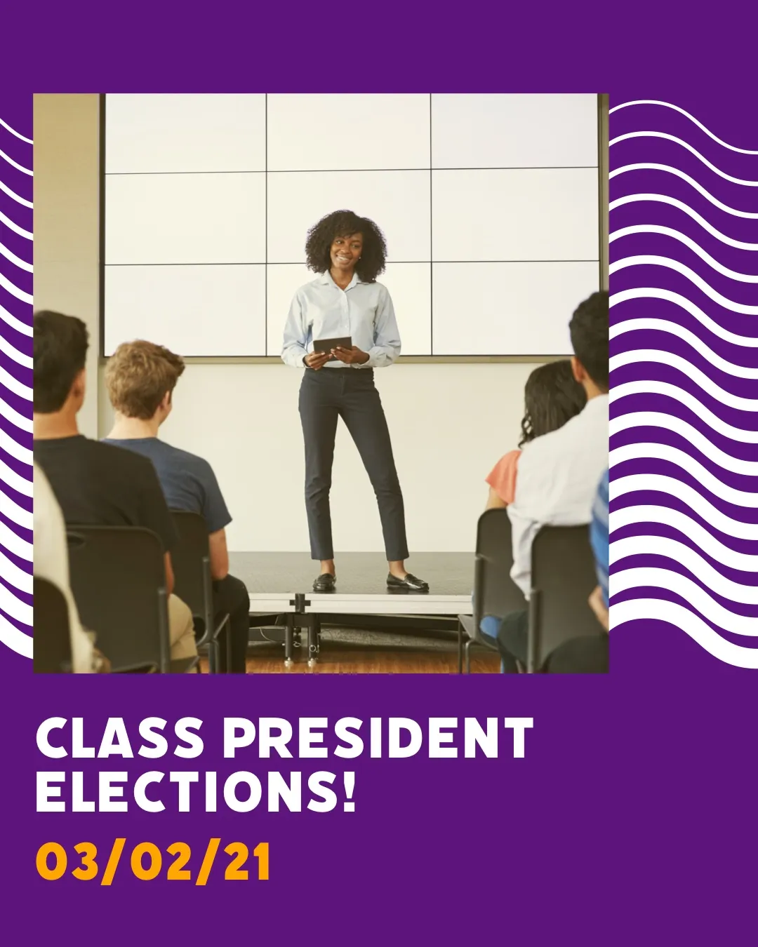 Purple Class President Elections Instagram Portrait
