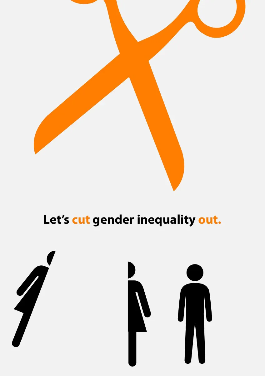 Orange and Black Gender Equality Flyer