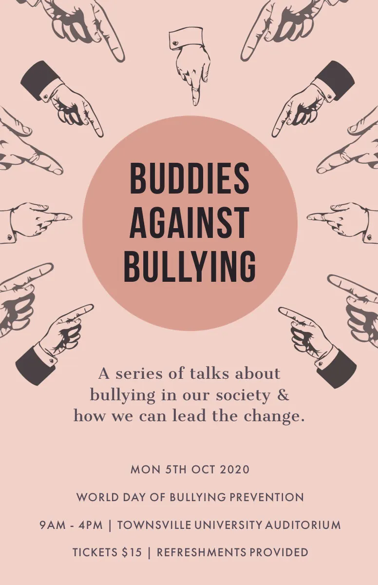 Pink Buddies Against Bullying Poster 