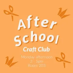 Orange After School Craft Instagram Square After School