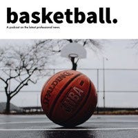 White, Black and Orange Basketball Podcast Ad Instagram Post Basketball
