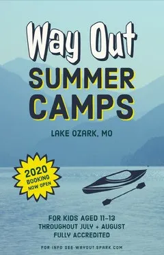 Blue and Black Summer Camps Poster Summer Camp Poster