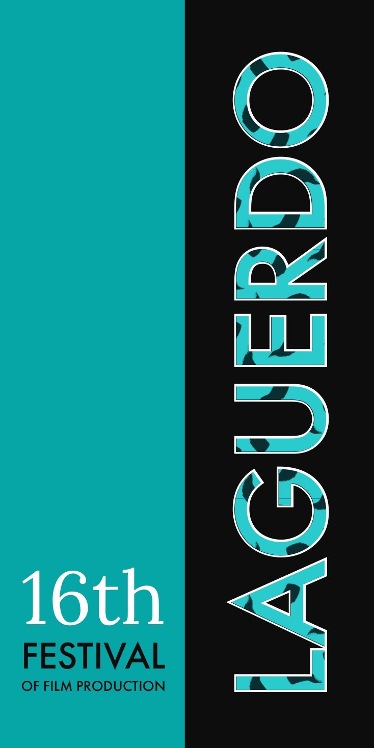 Turquoise and Black Film Festival Vertical Banner