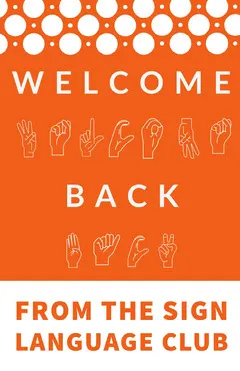 Orange and White Welcome Back Poster Welcome Poster