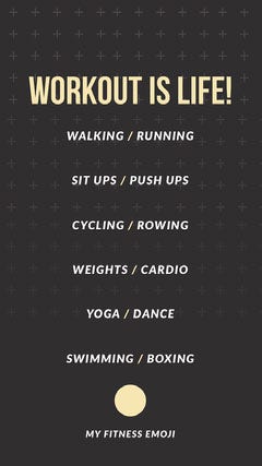 Black and Yellow Exercise Preferences Interactive Instagram Story Gym