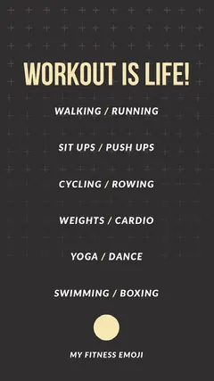 Black and Yellow Exercise Preferences Interactive Instagram Story  Gym