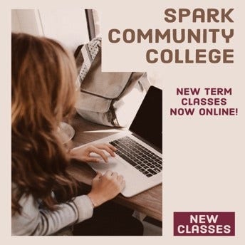 White Spark Community College Social Post