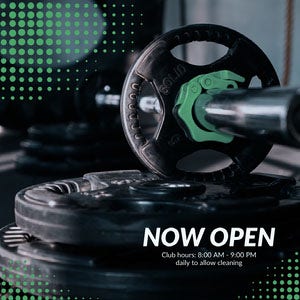 gym now open instagram We Are Open Poster