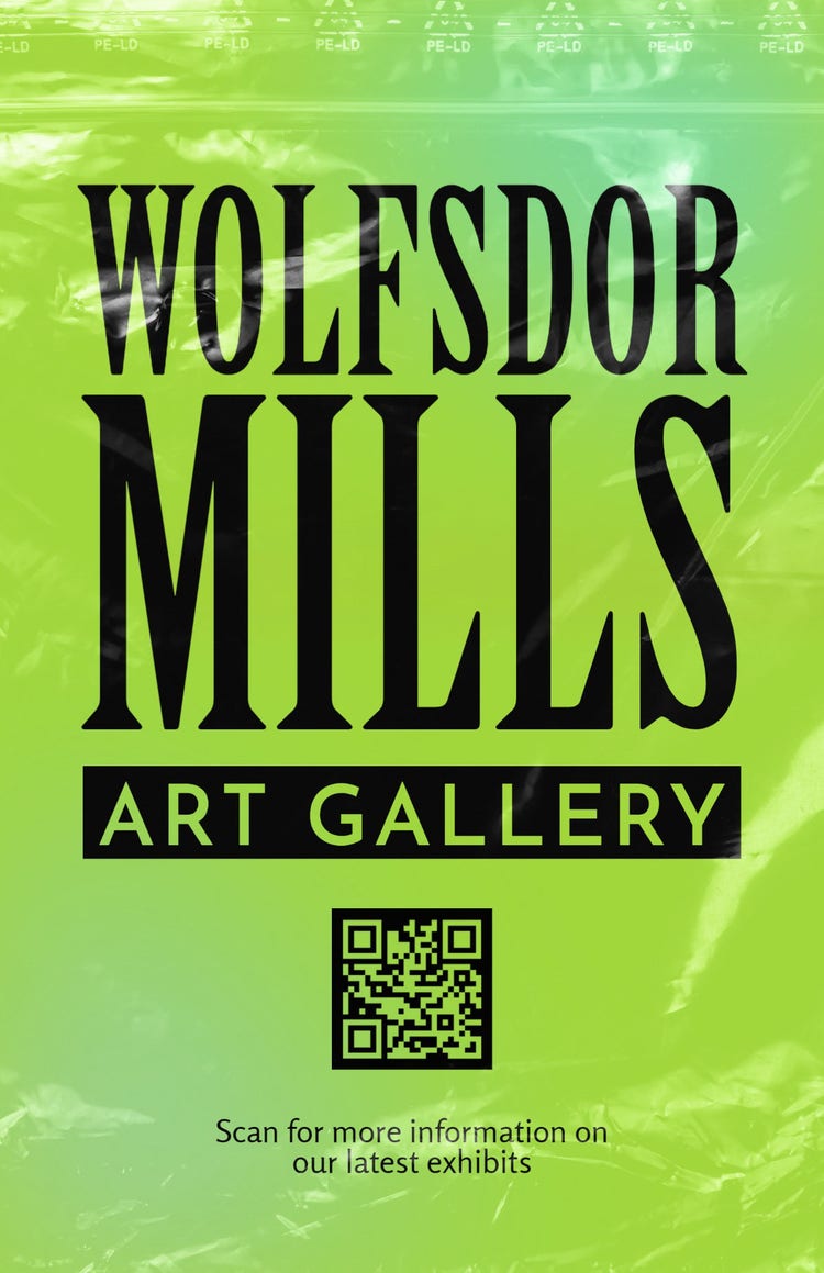 White, Green and Black Art Gallery Poster
