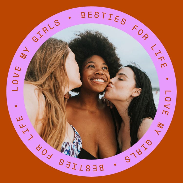 Pink and Orange Circle Frame Profile Picture