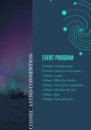Blue and Geen Event Program Event Program
