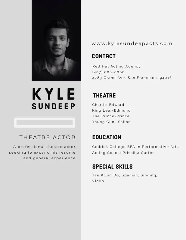 White and Grey Professional Resume