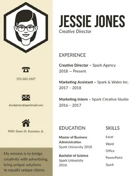 Beige Creative Director Resume Creative Resume