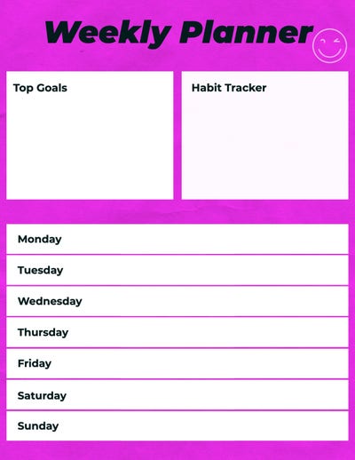 Free Online Custom Weekly Schedule Maker | Adobe Express