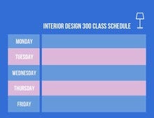 Blue and Violet Empty Schedule Class Schedule