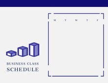 Blue and Grey Empty Schedule Class Schedule
