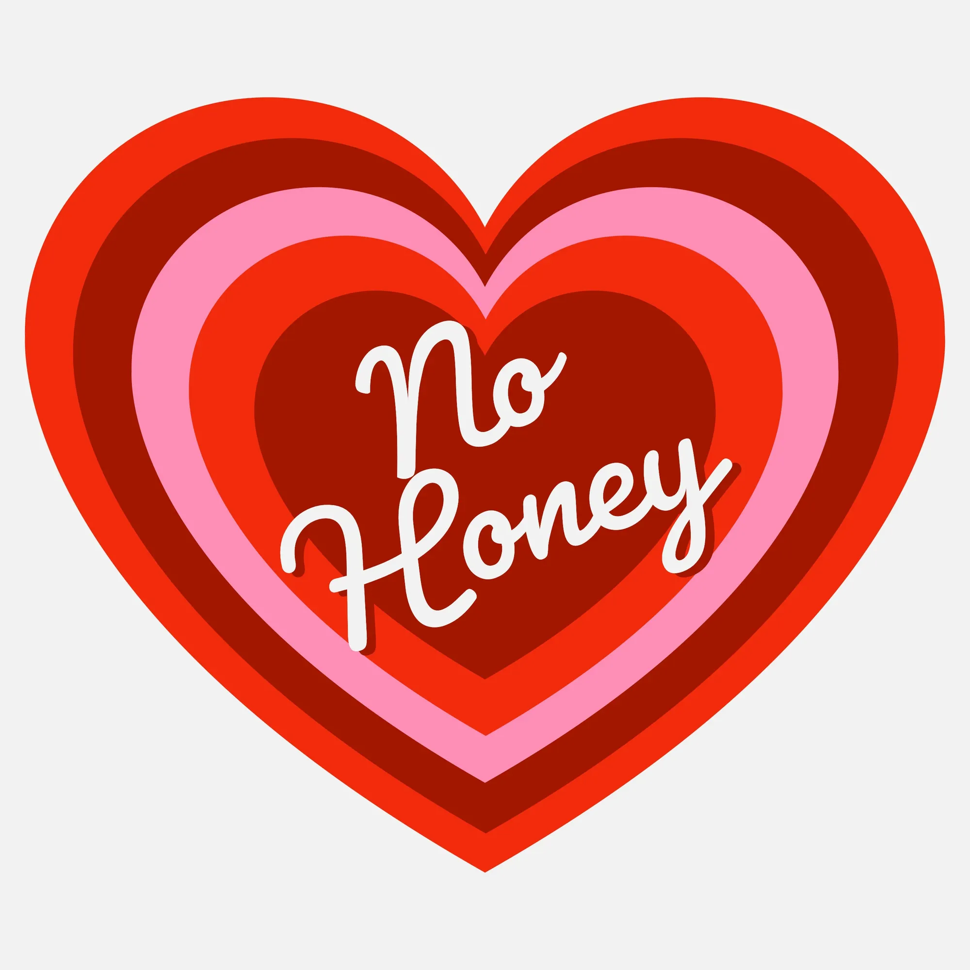 heart shaped honey sticker