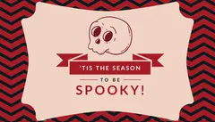 Pink Spooky Season Skull Halloween Party Gift Tag Halloween Gift Tag