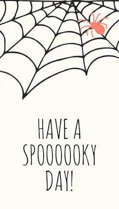 Spider and Cobweb Halloween Party Gift Tag Halloween Gift Tag