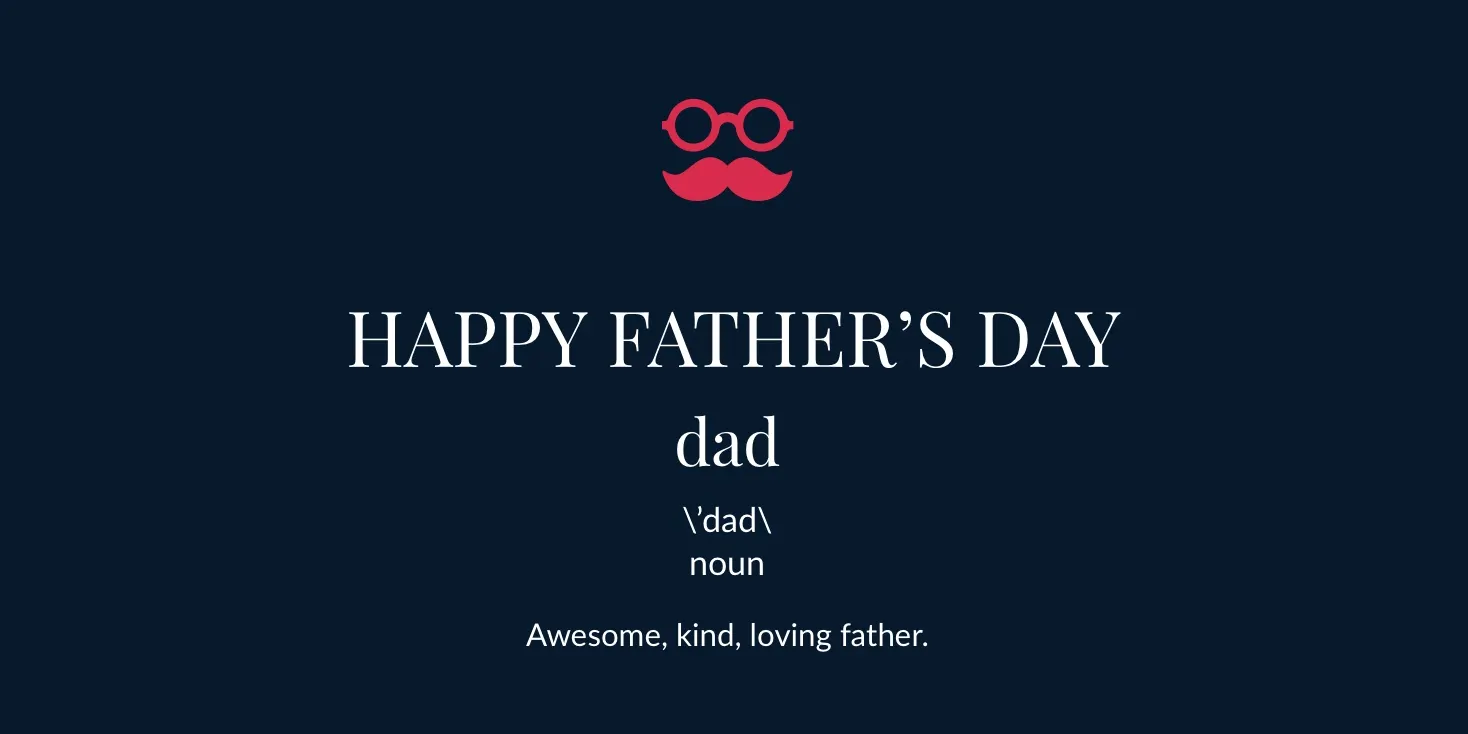 Black and White Father's Day Card