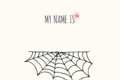 Spider and Cobweb Halloween Party Name Tag Halloween Party Name Tag