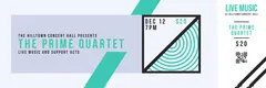 Teal and Gray Stripe Music Concert Ticket Concert Ticket