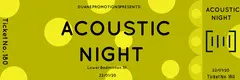 Yellow Spotted Acoustic Concert Ticket Concert Ticket