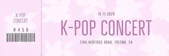Violet and White K-Pop Concert Ticket Concert Ticket