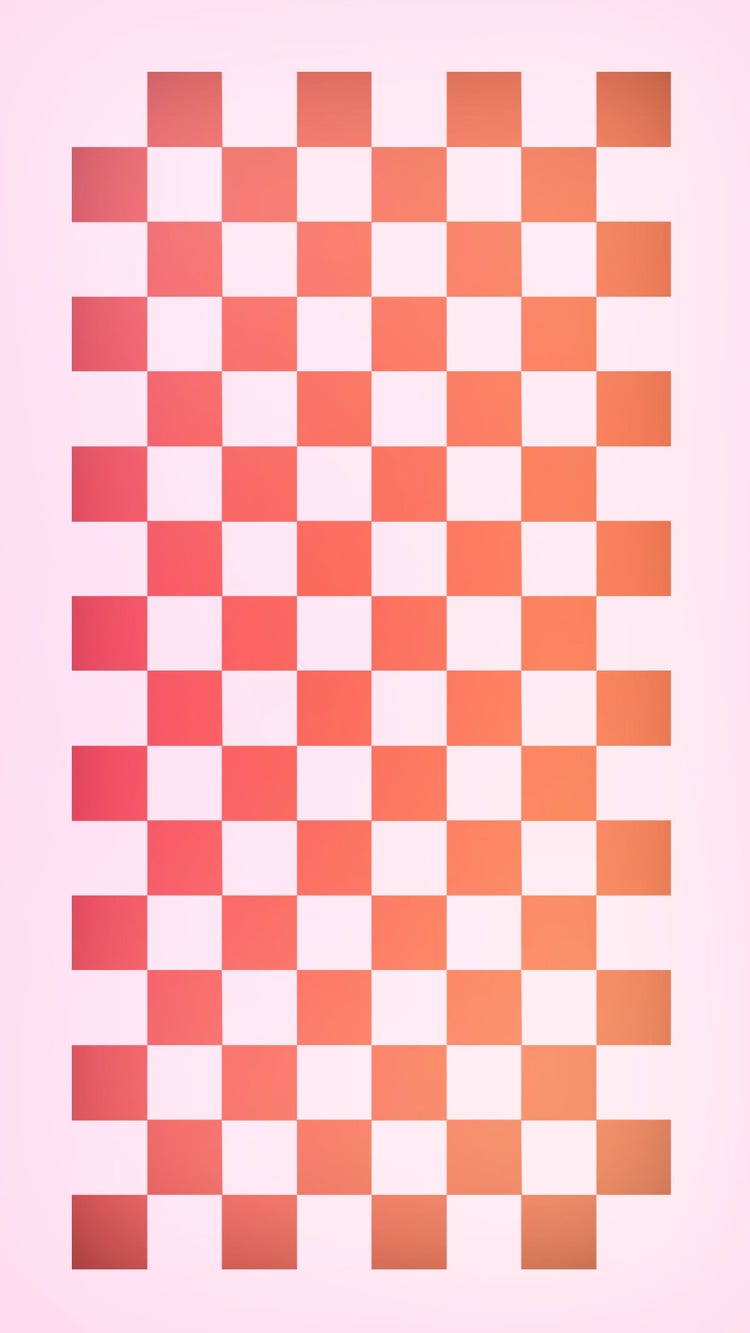 Pink Gradient Checkered Mobile Wallpaper