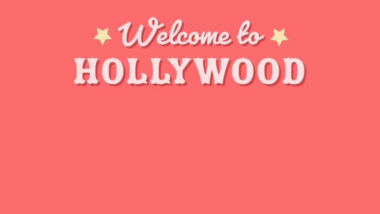 Red and Pink Welcome to Hollywood Desktop Wallpaper