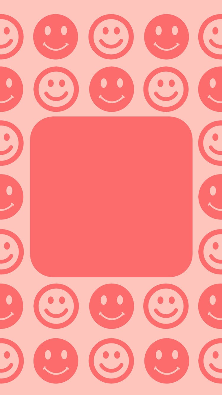 Red and Pink Smiley Face Mobile Wallpaper