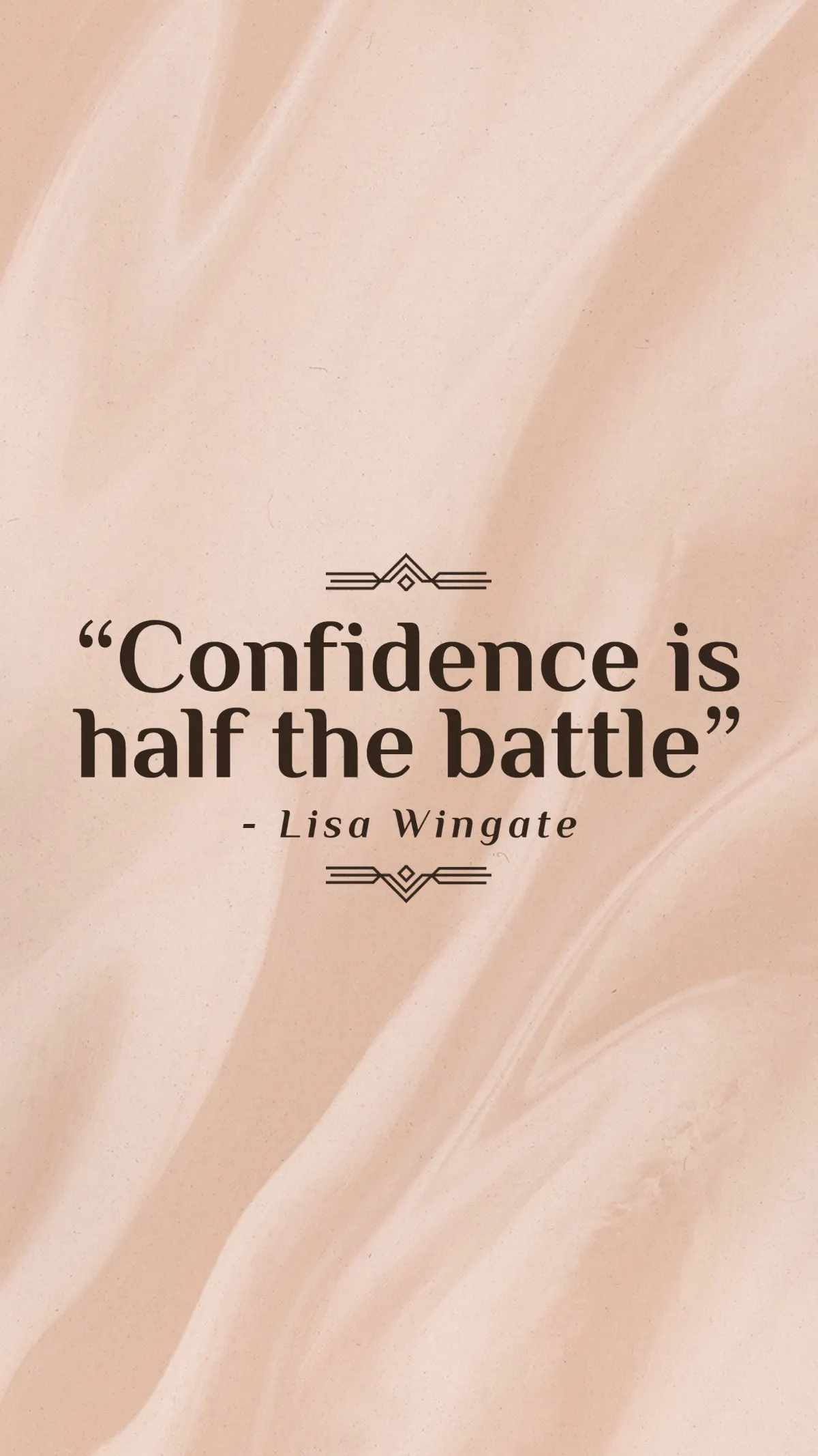 Sandy Confidence Is Half The Battle Quote Mobile Wallpaper