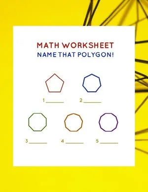 White and Yellow Math Worksheet Free Math Worksheet