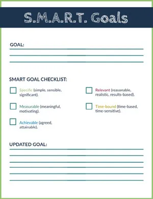 Free Smart Goal Setting Worksheet Templates Adobe Spark