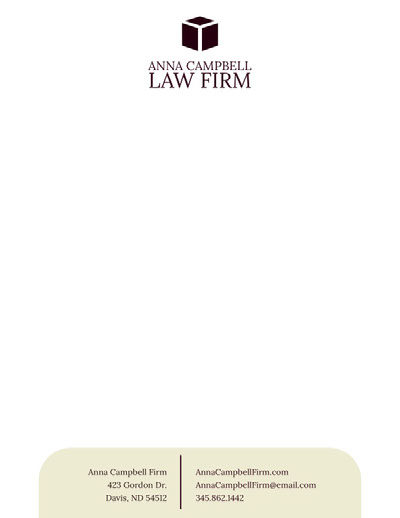 Law Firm Letterhead with Logo Letterhead Examples