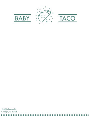 Green Illustrated Mexican Restauant Letterhead with Logo Letterhead Examples