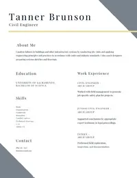 Modern Civil Engineer Resume Resume  Examples