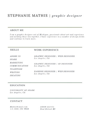 Modern Graphic Designer Resume Resume  Examples