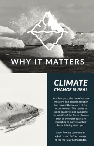 White and Blue Climate Poster Infographic Examples